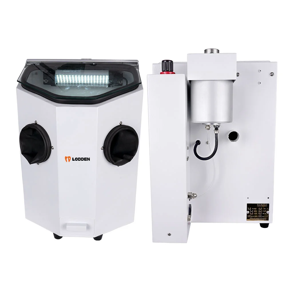 60w Dental Alumina Sandblaster Machine Single/Double Pen 0.5Mpa Pressure Dental lab Alumina Sandblasting Equipment