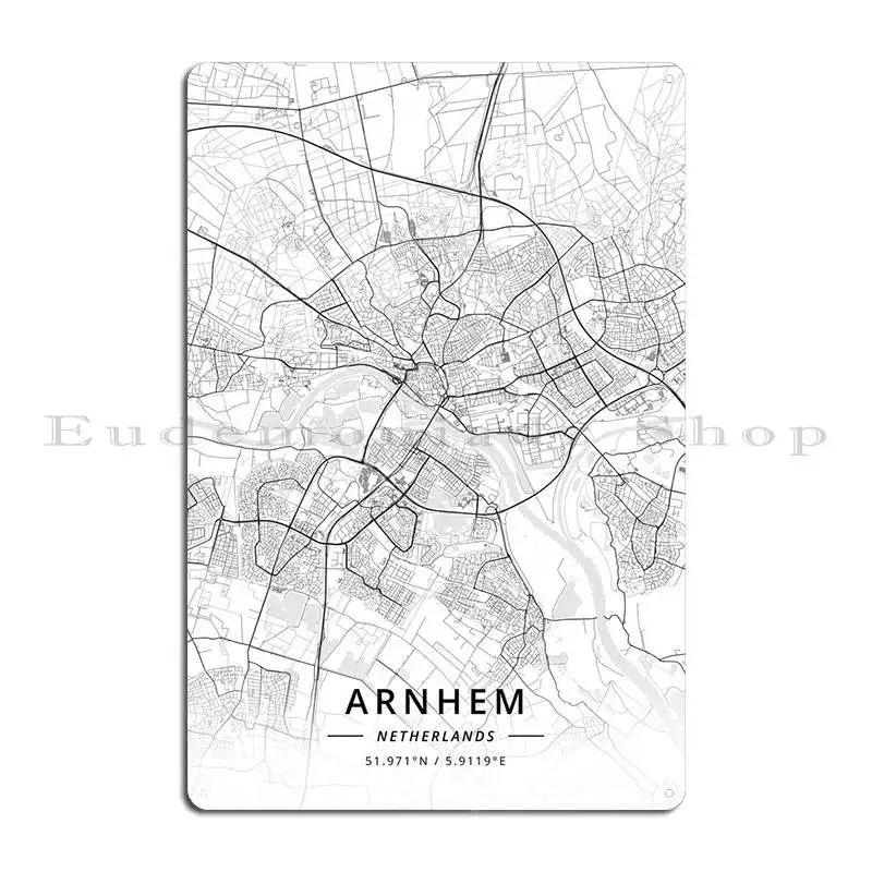 Arnhem Netherlands Metal Plaque Customize Living Room Cinema Home Mural Tin Sign Poster