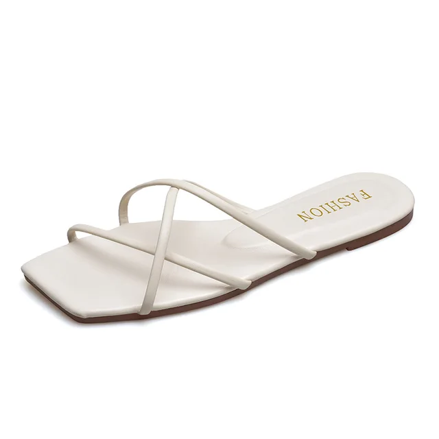 Double Toe Flip-flops Women 2026 Summer New Designer Slipper Shoes Female Casual Flat Fashion Causal Big Size Slippers Ladies