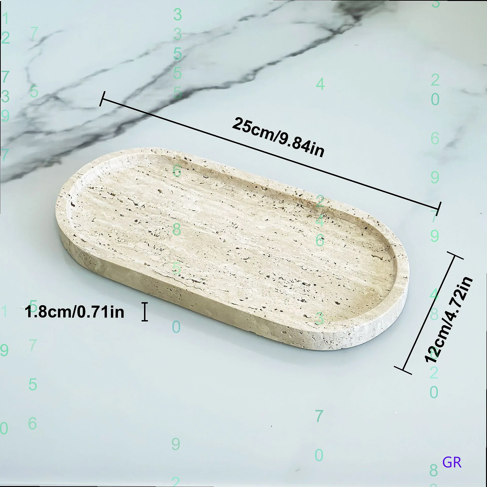 Ovale Marmor-Travertin Schmuck – Travertine Tray Oval Bewertung und Preis