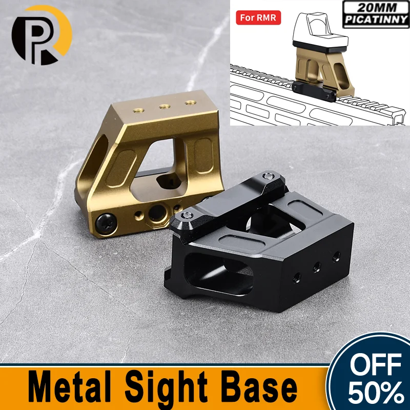 

Tactical FAST Metal Elevated Base For RMR Red Dot Sight Optic Scope Mounts Fit 20mm Picatinny Rail Hunting Scout Accessories