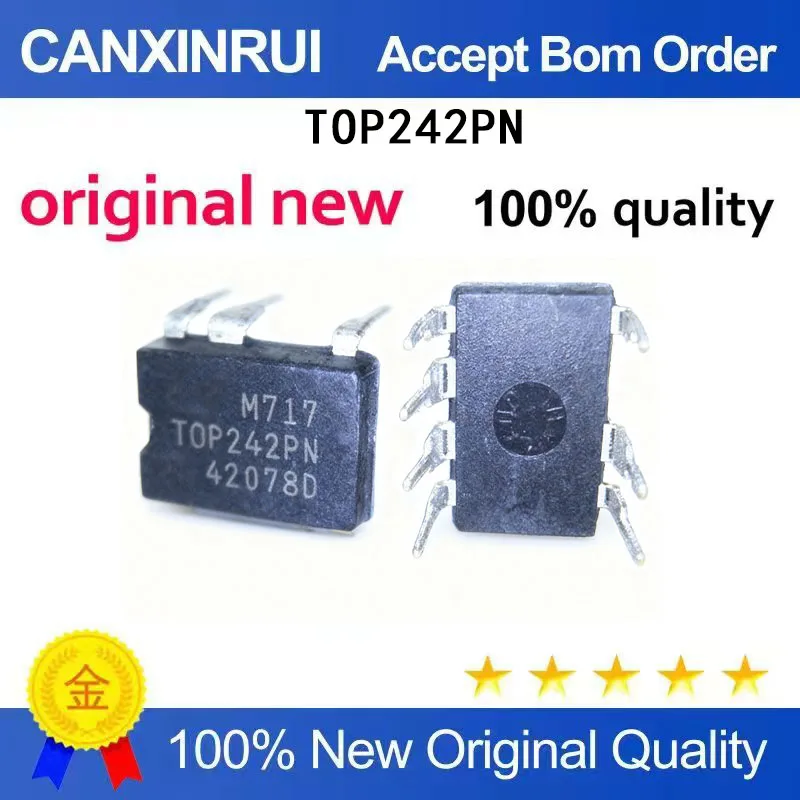(5-100 Pieces) Brand new original TOP242PN TOP242P DIP-7 direct insertion switch power management chip