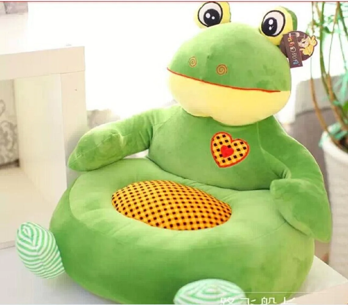 creative children sofa toy lovely plush cartoon frogs sofa toy birthday gift about 50x45x15cm green