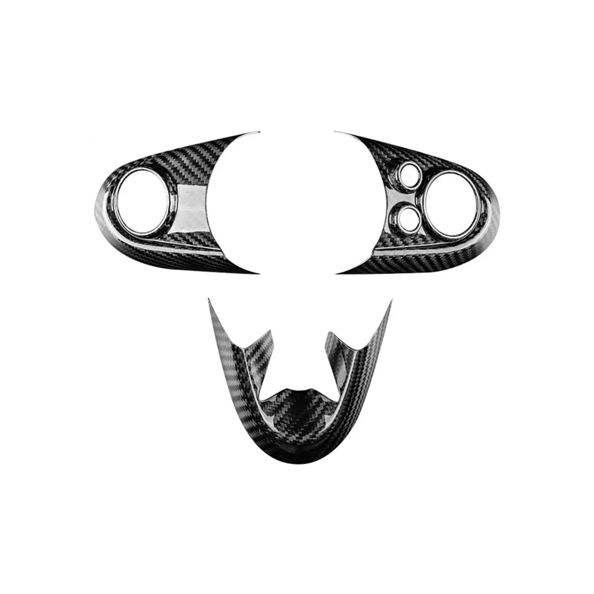 Car Steering Wheel Cover Real Hard Carbon Fiber Sticker for F54 F55 F56 F60 Countryman Accessories