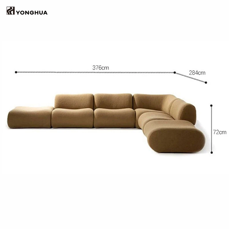 Batch Order Vacuum Compressed Modular Sofa Boneless L Shape Recliner Sofa Sectional Compressed Sofa