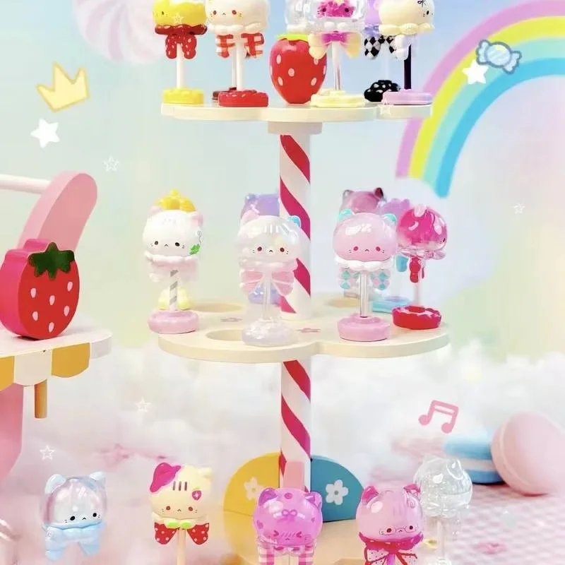 New Strawberry Mousseta Octopus Meow Magical Candy House Blind Box Mini Beans Cute Cartoon Desktop Ornament Diy Decor Gift