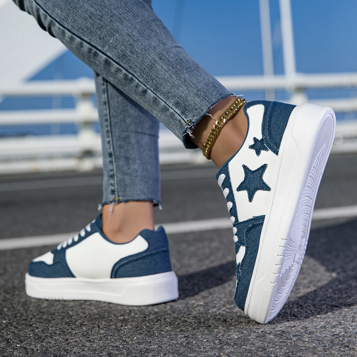

ELUVA Womens Sneakers Autumn White Shoes Lightweight Thick Sole Non Slip Skatebaord Shoes Unisex Casual Canvas Shoes for Man