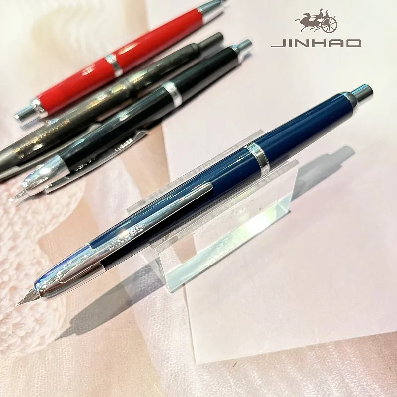Jinhao 20-pers intrekbare vulpen EF/F penpunt met converter hars schrijfgeschenkpen