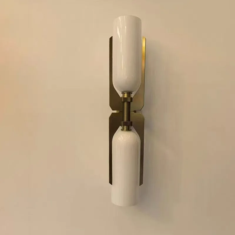 Stainless Steel Wall Lamp Living Room Postmodern Personality Hotel Bedroom Bedside Corridor Staircase Glass Wall Lamp