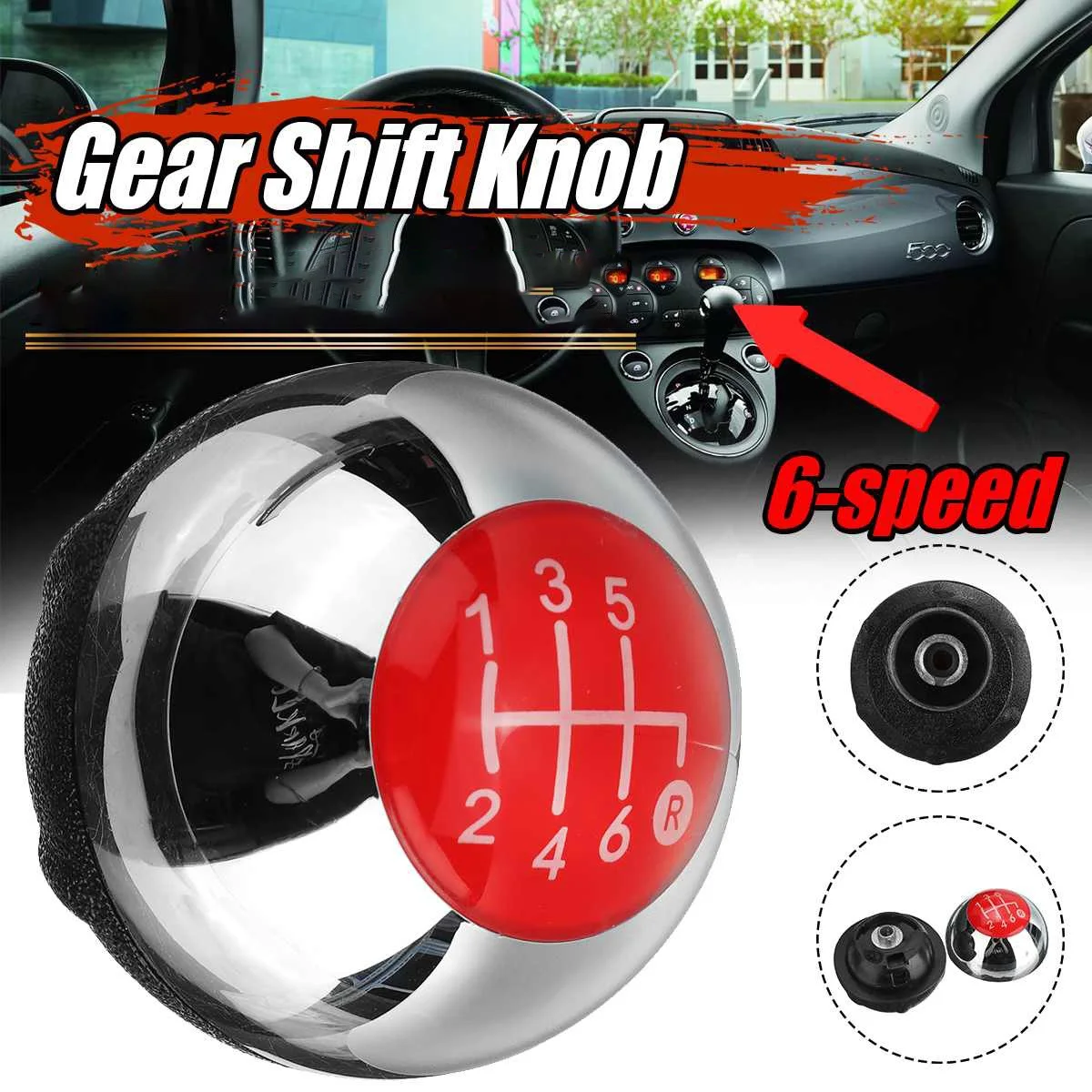 6 Speed Handle Gear Shift Knob Stick for 2012-2018 Manual Transmission Lever Handle Gear Shift Knob