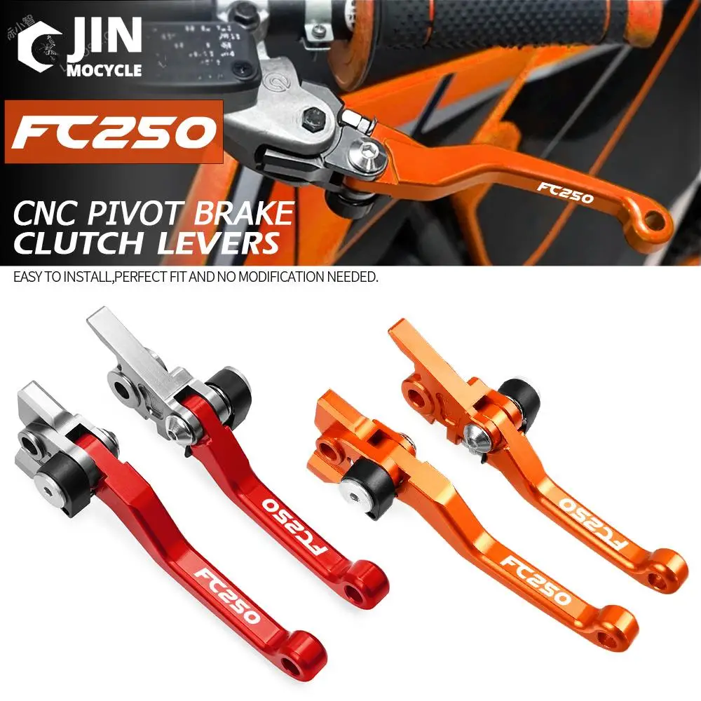 For HUSQVARNA FC250 FC 250 2014 2015 Motocross Foldable Pivot Dirt Bike CNC Aluminum Handlebar Brake Clutch Levers Handle Lever 