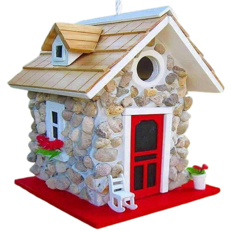 

Wooden Bird Houses Wild Birds Home Small Bird Nest for Outdoor Garden Birdhouse Drop shipping