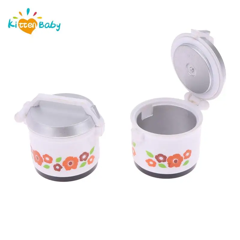 Mini Rice Cooker Scale Model Dollhouse Miniature Cooker Simulation Models Diy Home Decor Crafts Furniture Accessories