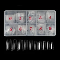 500Pcs Acrylic Nail Tips Transparent Artificial Half Cover French Full Cover Manicure False Nails Box Set for DIY Nail Art