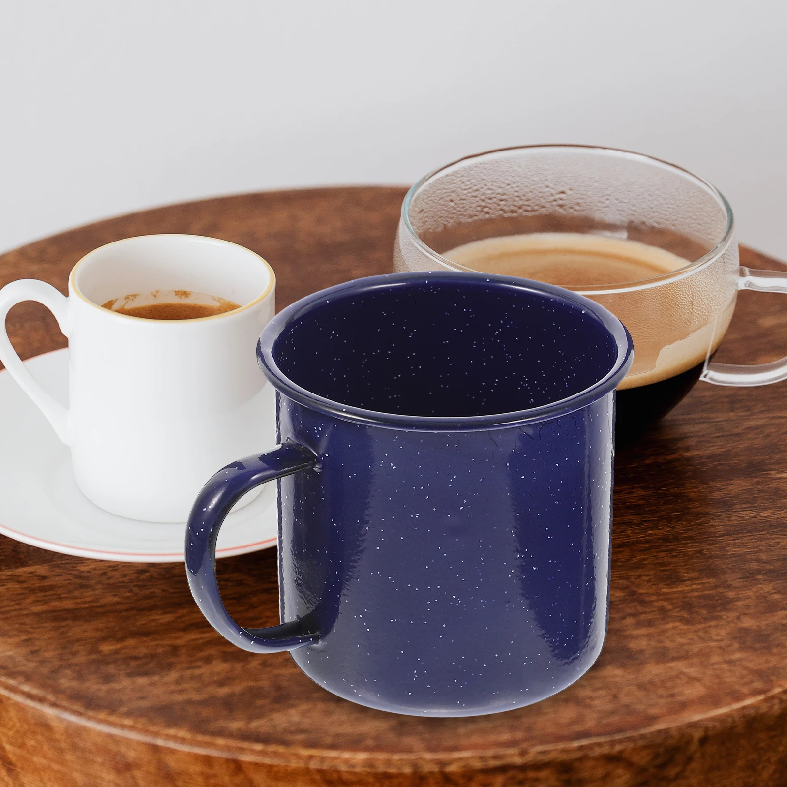 

Enamel Breakfast Milk Cup Coffee Mugs Toddlers Cups Camping Children Water Safe High Class Material Multifunctional