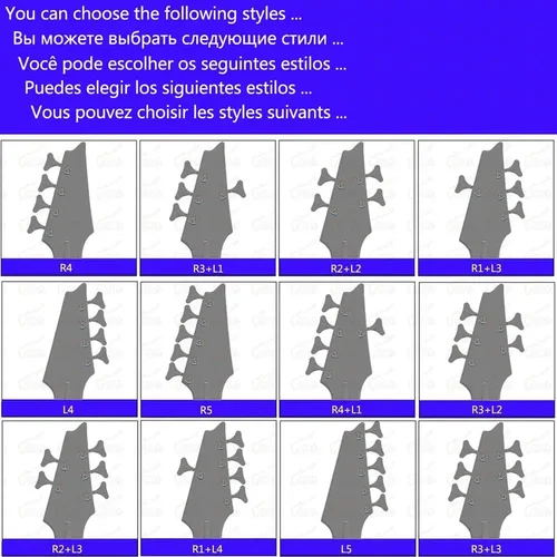 Imagen 2 del producto 1 Juego de afinadores de clavijas de bajo eléctrico de 4/5/6 cuerdas de alta calidad