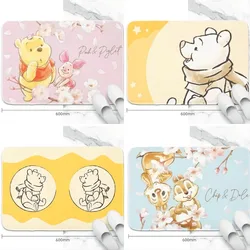 MINISO Disney Winnie The Pooh Bath Door Mat Household Toilet Water Absorbing Rug Decoration Diatom Mud Bathroom Entrance Carpet