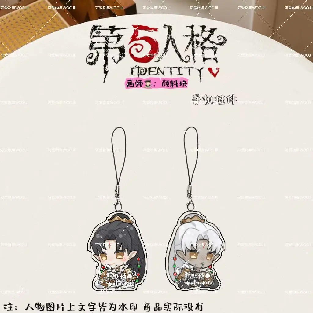 13 Pairs أنيمي لطيف الهوية الخامس الأبيض الحرس الهاتف المحمول الحبل سلسلة جراب هاتف قلادة الاكريليك سلاسل المفاتيح هدايا عيد الميلاد