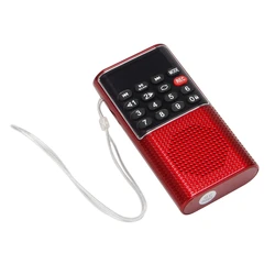 Mini rádio FM portátil com gravador de voz, MP3 Player ao ar livre, Auto Scan Radio, pequeno alto-falante, música, áudio, bolso, 3X, L-328