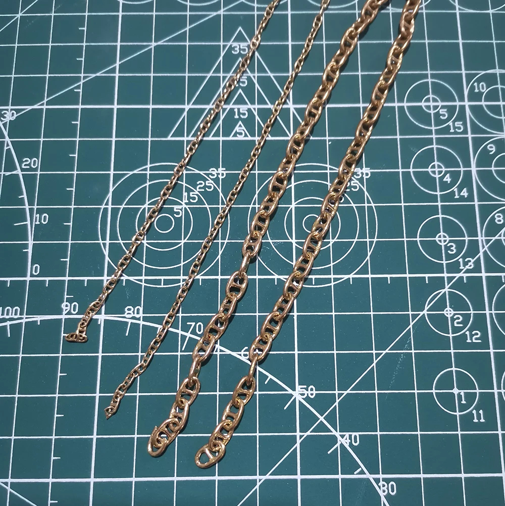 Marine Copper Railing Anchor Stud Model Link Chains For 1/16 1/25 1/50 1/100 1/200 Scale RC Simulation Sailboat DIY Parts