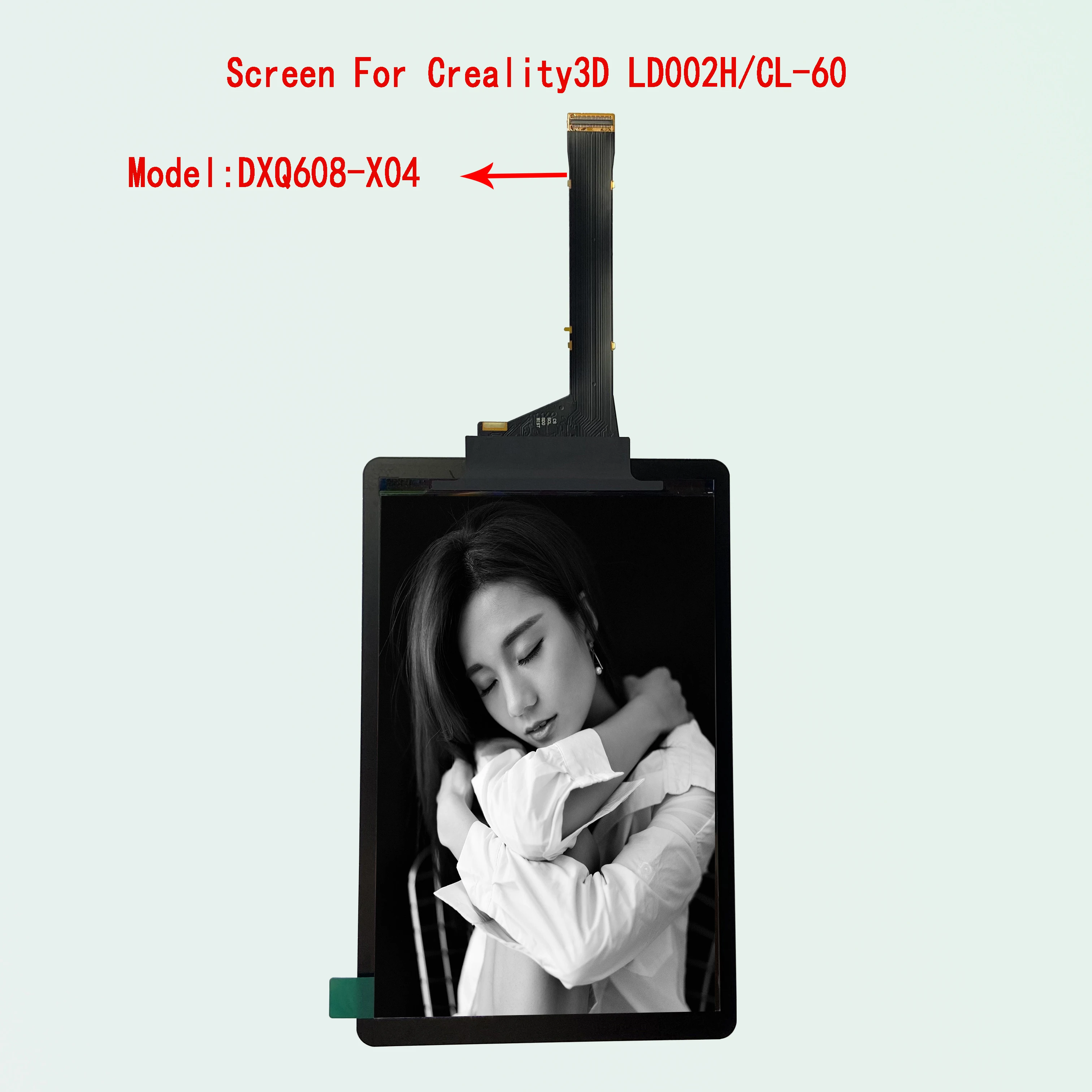 Screen monochrome LCD screen 3D printer 6.08-inch 2K LCD LD-002H for Creaty3D, with upper protective glass