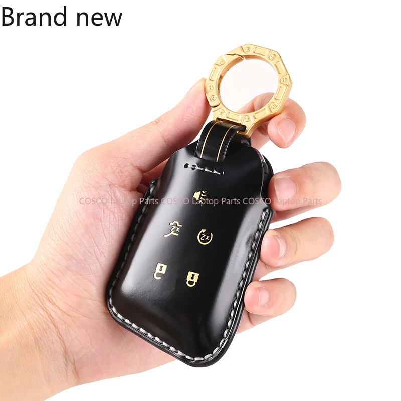 

For Cadillac Key Fob Cover Horse Buttock Design Genuine Leather Handmade For XTS XT5 CT5 XT4 CT6 Luxury Car Key Case