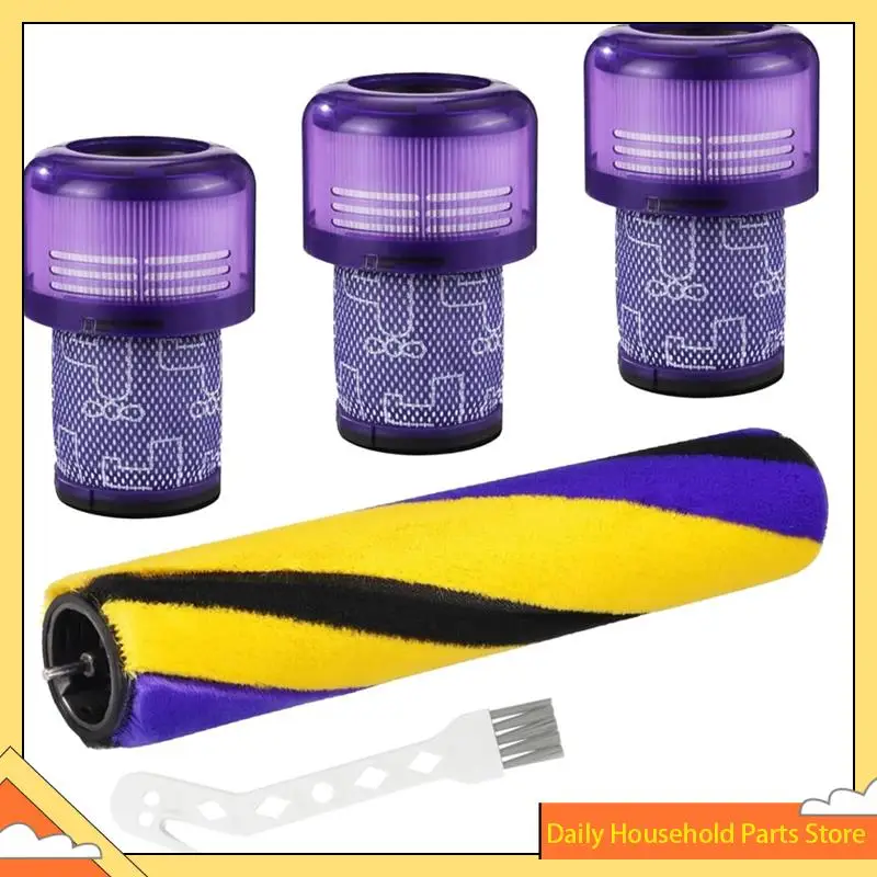 Para Dyson V12 Detect Slim Series Aspirador de pó Filtros de substituição e conjunto de acessórios de escova de rolo QUENTE!