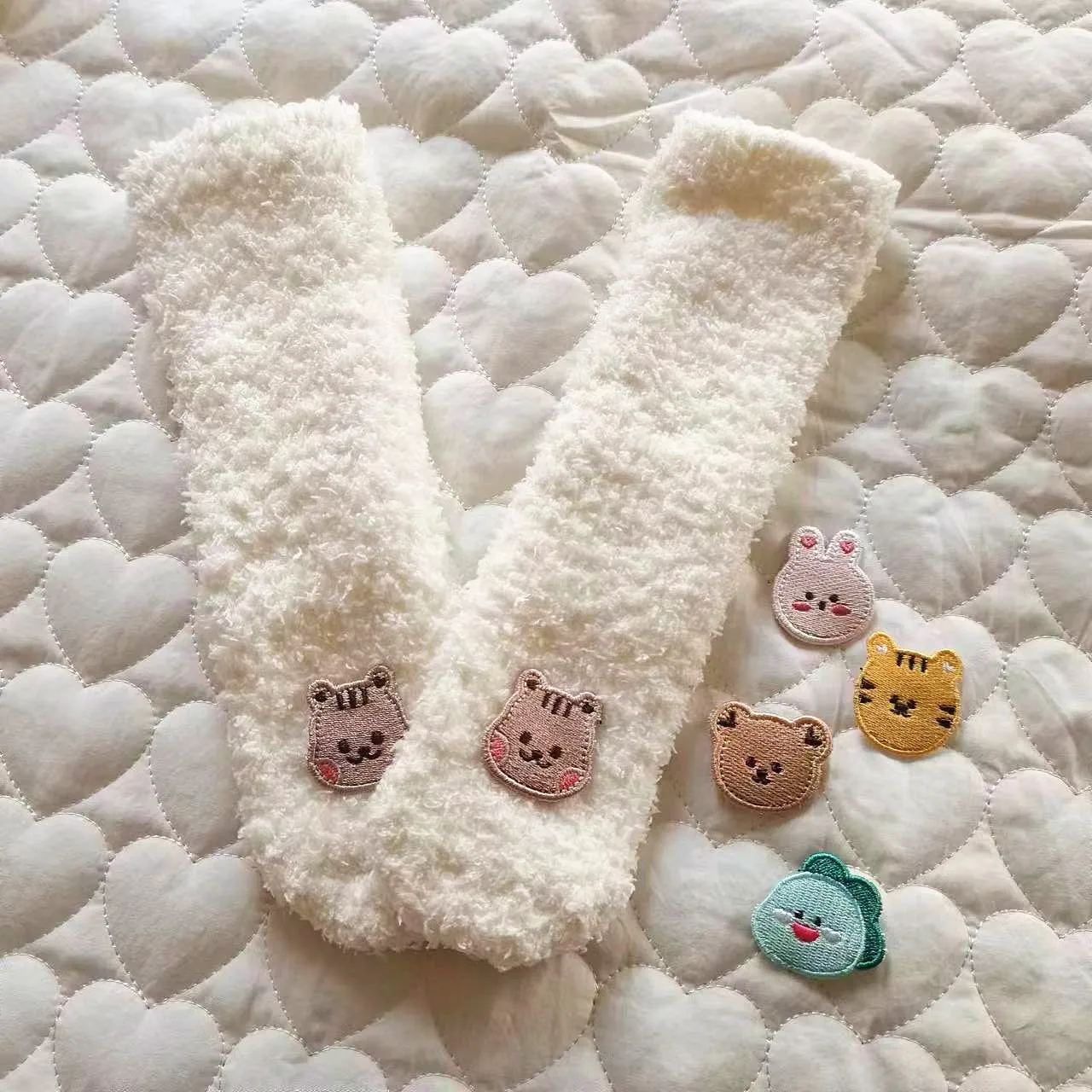 Herbst Winter Baby Socken für Neugeborene Verdickte Plüsch Warme Baby Boden Socken Nette Lernen Zu Gehen Nicht Slip Socken mit Puppen – Detail 7