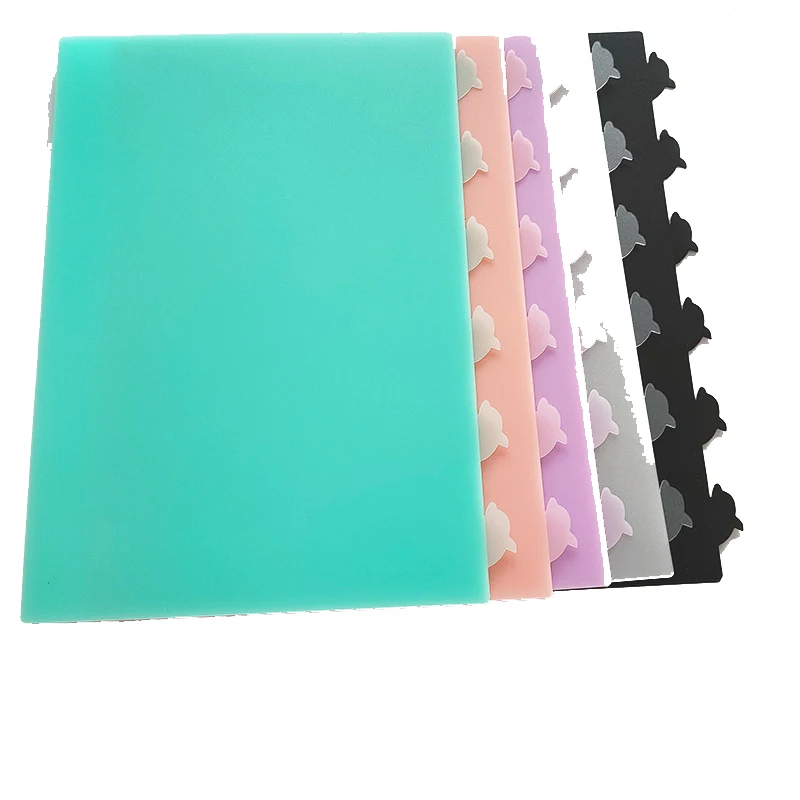 6pcs Dolphin Non-porous Separator Loose-leaf Paper Replacement Index Classification Notebook PP Separator Journal Budget Planner