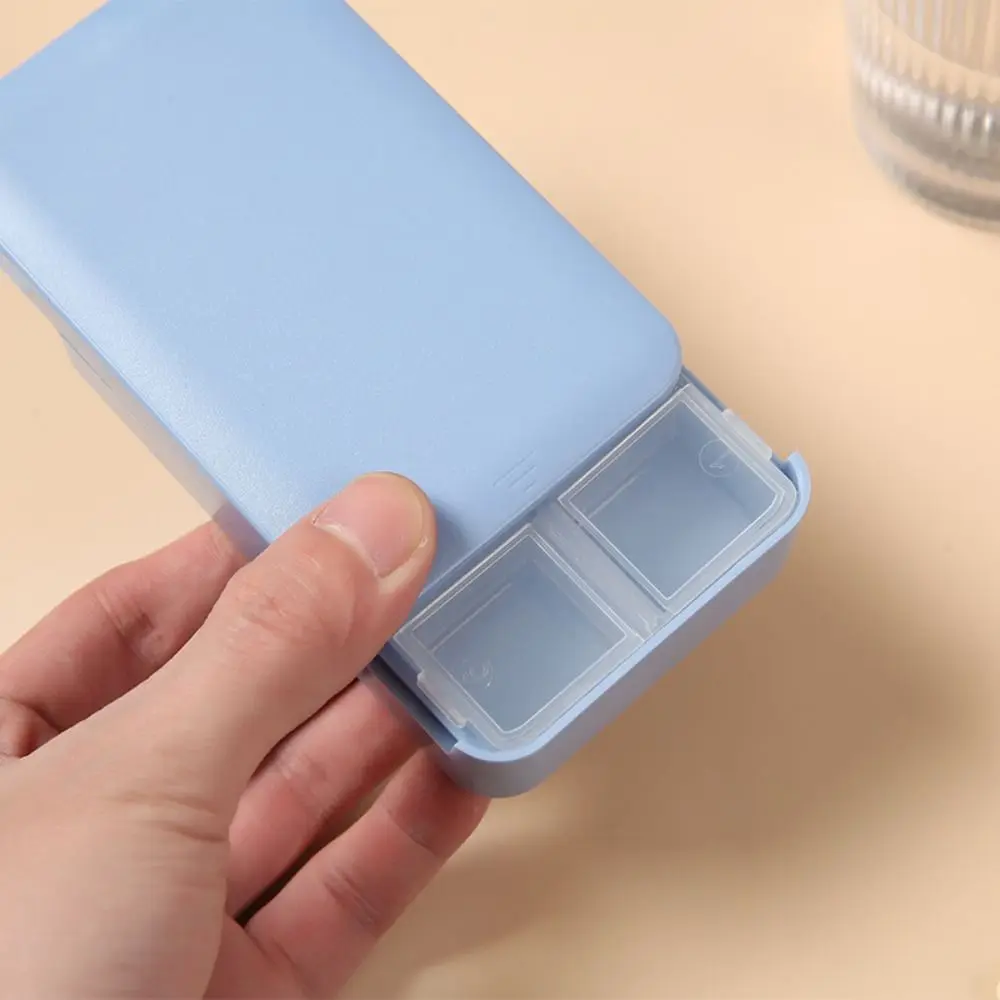 Portable Pull-out Dispenser Pill Box Creative Moisture-proof 6-cell Dispenser Pill Case Large Capacity Dust Prevention