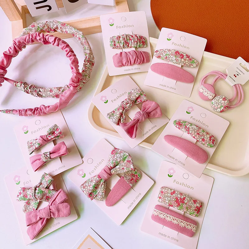 

Розовый набор для волос, 2 шт., зажим для волос с цветочным бантом и когтями, резинка для волос для девочек, резинка для отдыха в стиле бохо, нежный природный стиль, аксессуары для волос