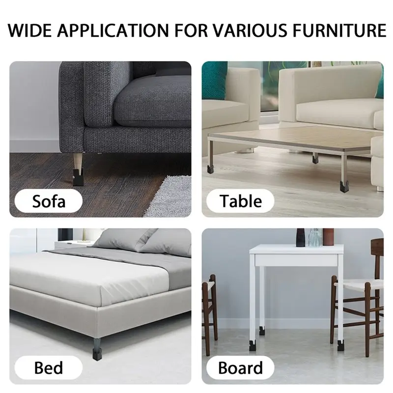 Adjustable Bed Risers For Tables,Beds,Legs 0.8- 1.6 Inches In Diameter Table-Raising Feet