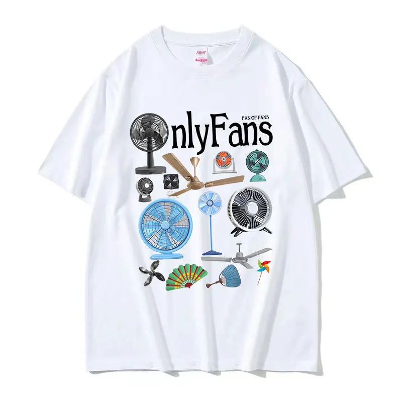 عارضة وممتعة المشجعين فقط نمط تي شيرت 2025 الصيف الرجال النساء فضفاضة ملابس بأكمام قصيرة عالية الجودة القطن تي شيرت #3