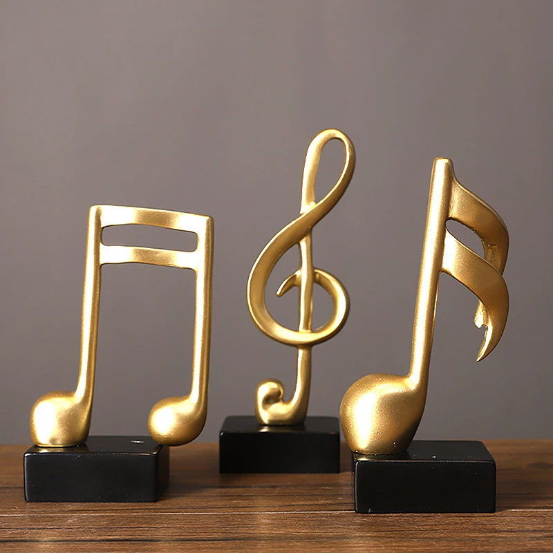 Simple Musical Notes Model Advanced Ornaments Wine Cooler TV Cabinet Living Room Home Desk Fashion Decoration Resin Crafts Gifts