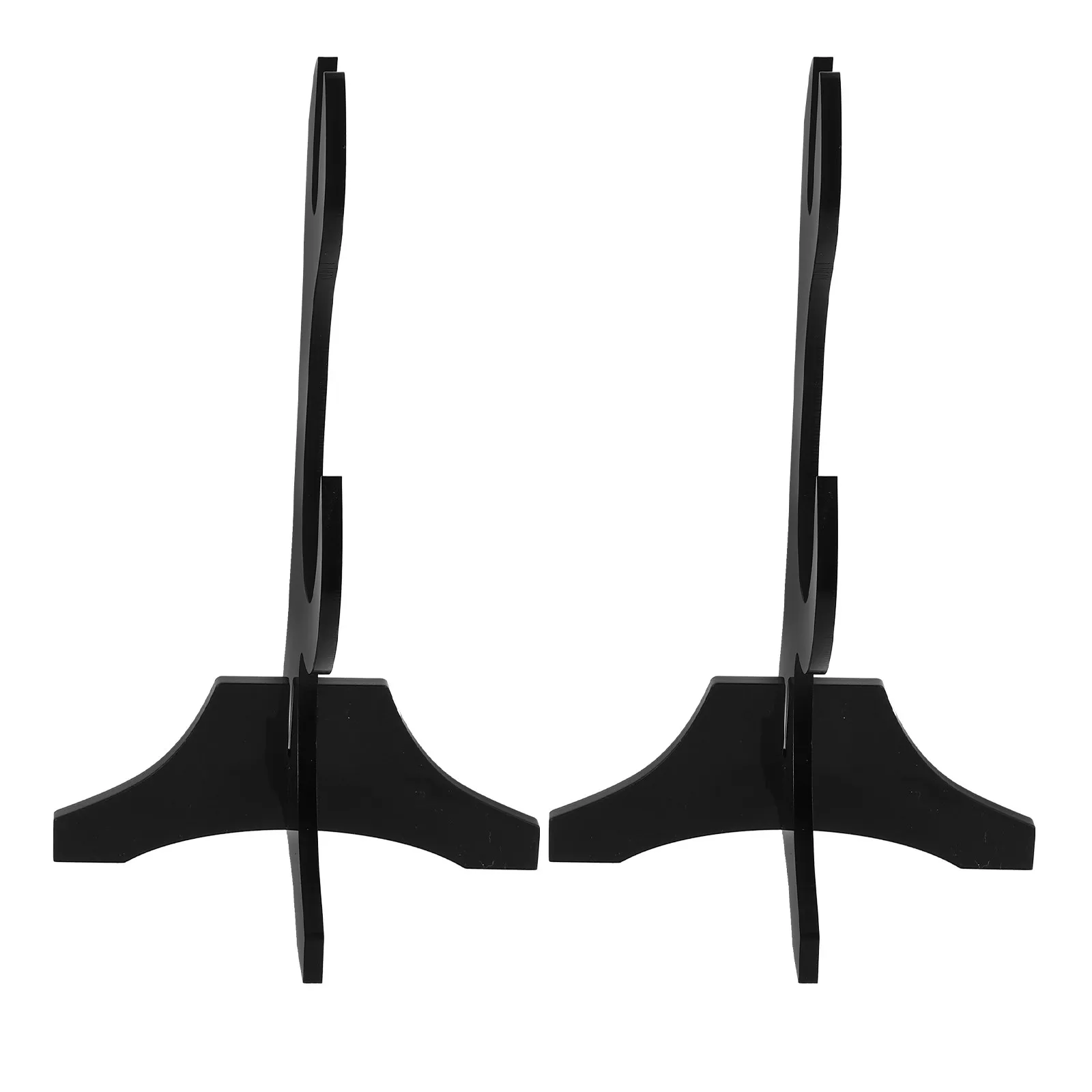 Martial Arts Display Rack Dual Layer Horizontal Stand Space Saving Durable Pair Holder Shelf for Home