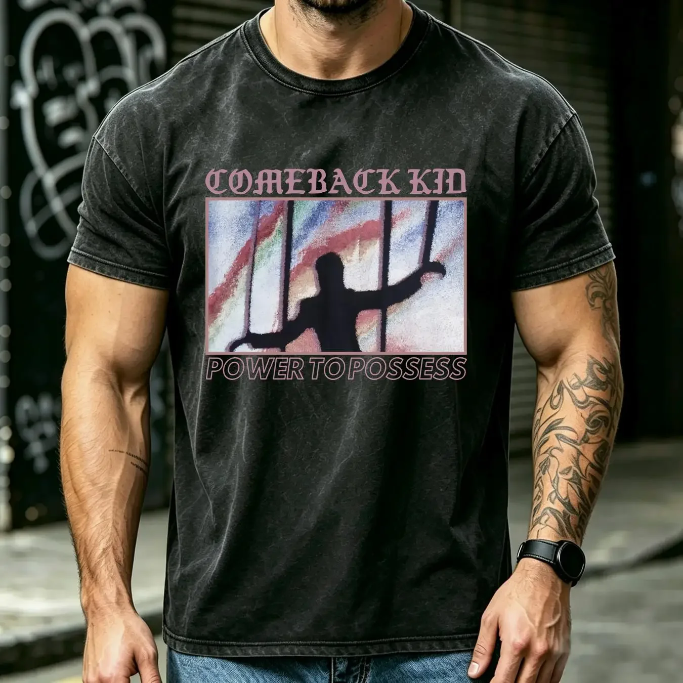 washed T Shirt COMEBACK KID band cotton black gift for fan TE6837 long sleeves vintage Washed Slightly graphic Unisex