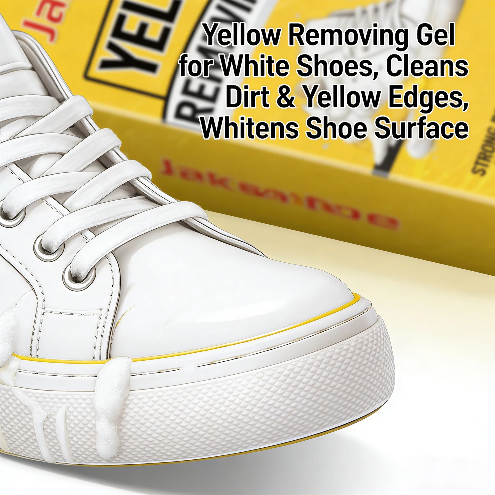

Гель для чистки белой обуви: эффективно удаляет стойкие пятна, предотвращает пожелтение, устраняет запахи, удаляет желтизну с обуви.