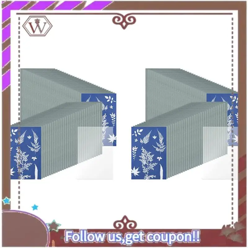 أحدث 122 قطعة من ورق طباعة الشمس مجموعة ورق Cyanotype، ورق رسم بالطاقة الشمسية حساسية ورق طباعة طبيعي (5.9 × 3.9 بوصة)