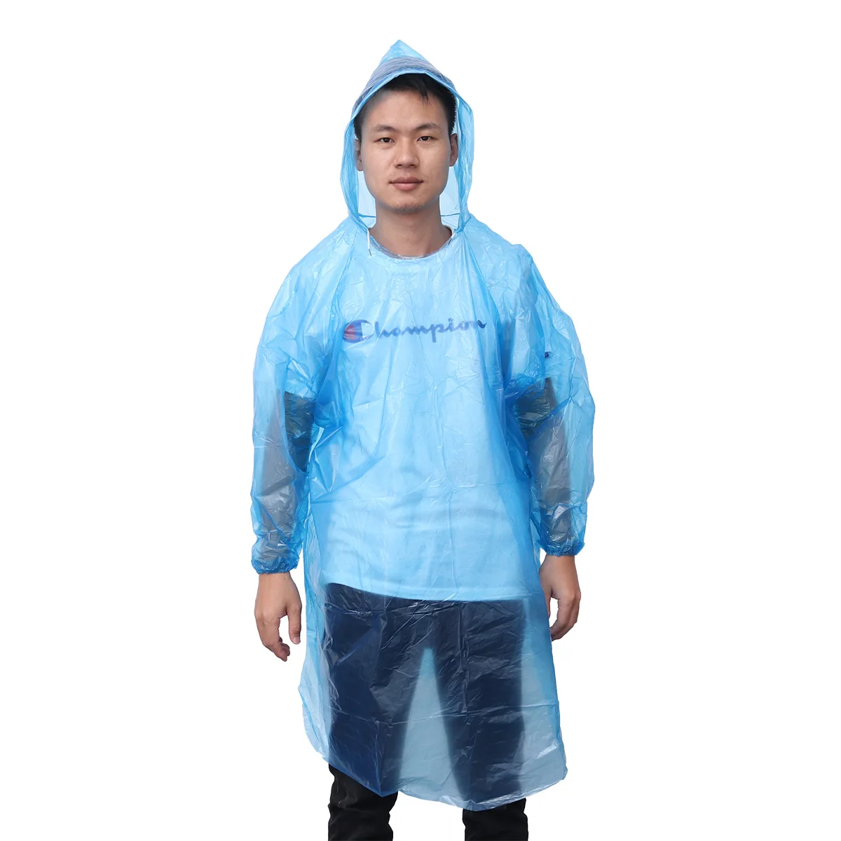 

8pcs Disposable Raincoat Adult Premium Waterproof Windproof Lightweight Portable Rain Poncho With Drawstring Hood For Camping