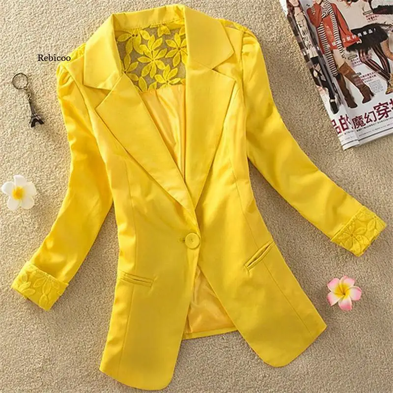 

suit female 2022 spring and summer new Slim lace stitching women suit jacket career