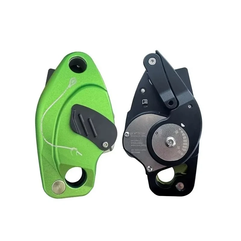Anti Panic Descent Device Rock Climbing Safety Gear Manual Control Rope Descender for Mountaineering Aerial Work Outdoor
