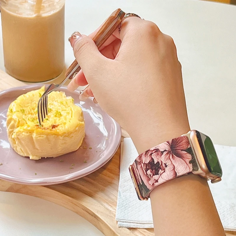 4 عبوات من أشرطة النايلون المتدرجة القابلة للتعديل لسلسلة iWatch 10 9 8 7 6 SE 5 4 3 2 1 Ultra Ultra 2