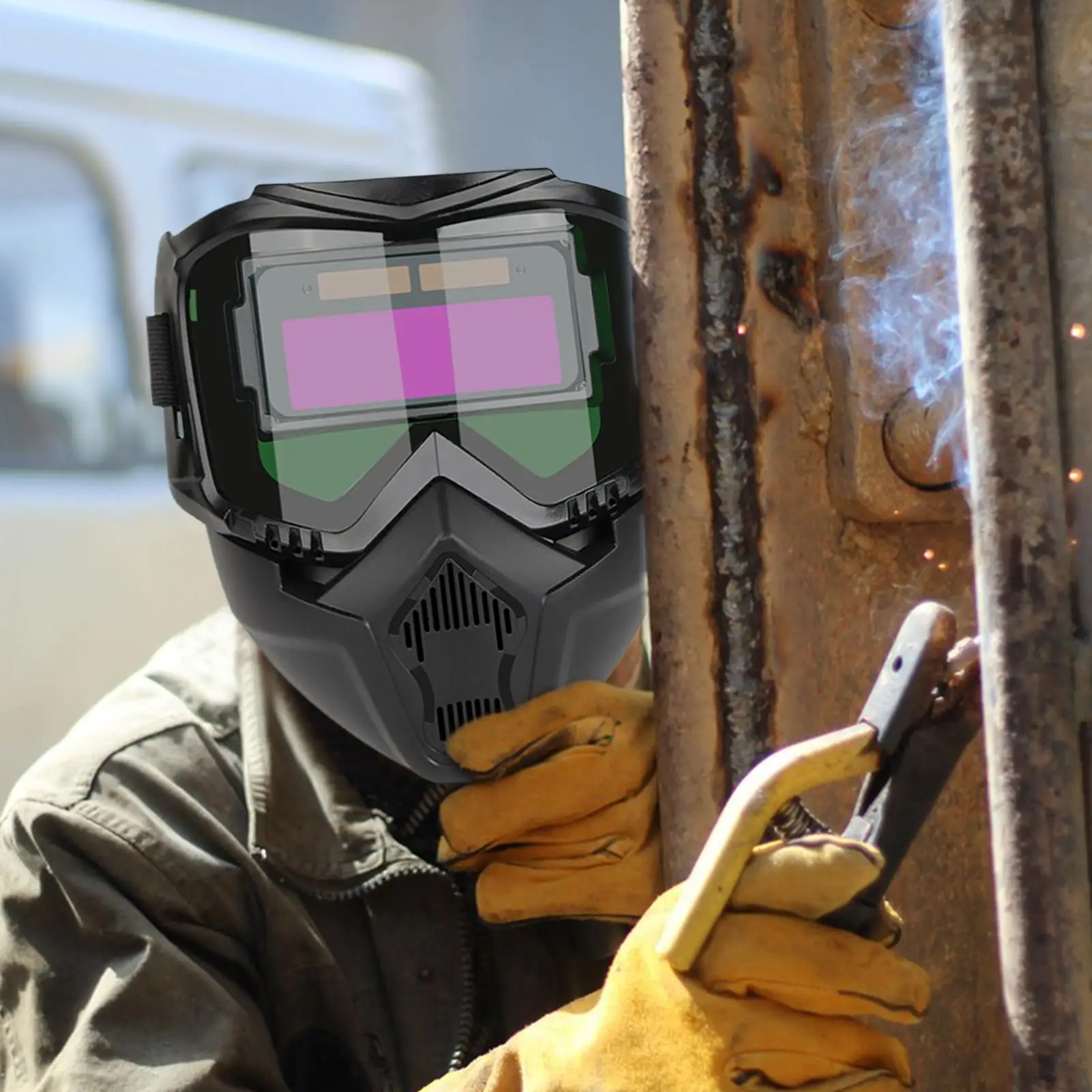 Automatic Darkening Protective Welding Shade Welding Helmet Breathable Welder Mask For Polishing Processing Soldering Protective