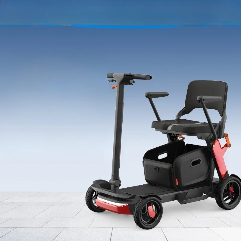 Ultra-light and portable, elderly scooter, electric vehicle, four-wheel compact and lightweight folding