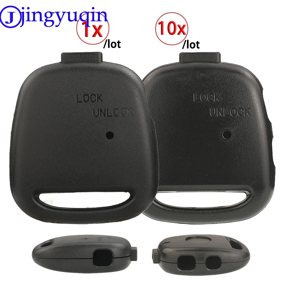 Jingyuqin 1/10pcs Remote Key Shell Case Cover 1/2 Buttons For Toyota Carina Estima Harrier Previa Corolla rav4 Celica Fob