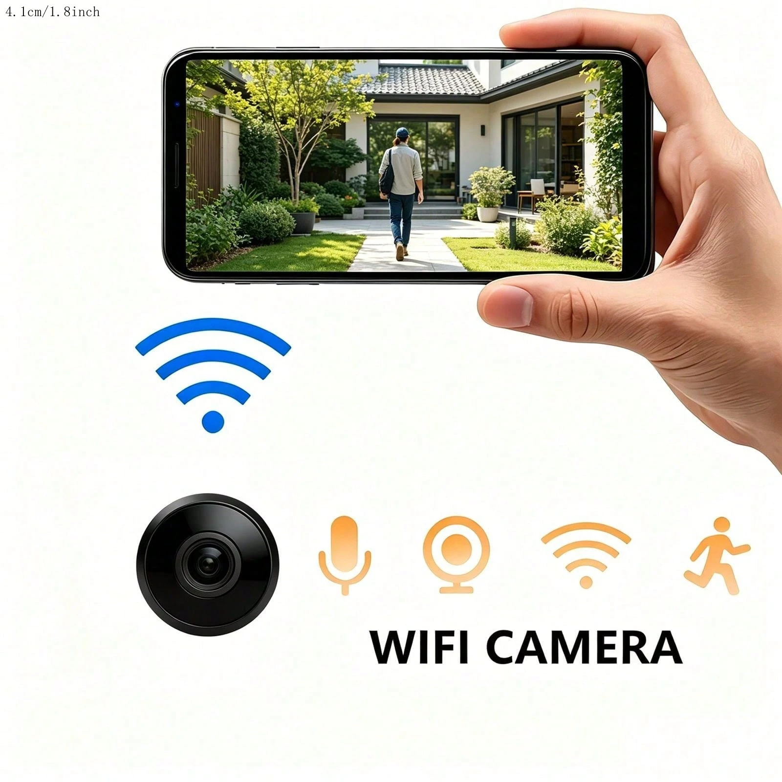 R30 Multi-scenario applicable wireless smart video doorbell security camera with night vision function, supporting 2.4G WiFi connection, automatic tracking, and AI intelligent detection of faces, vehicles, and pets, as well as two-way voice intercom.