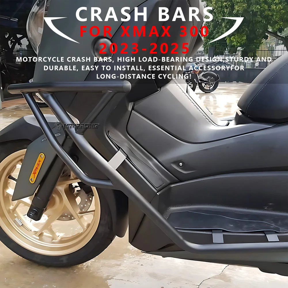 

MTKRACING Crash bars For YAMAHA XMAX 300 2023-2025 Motorcycle Crash Bar Frame Engine Protection Guard Bumper Accessories