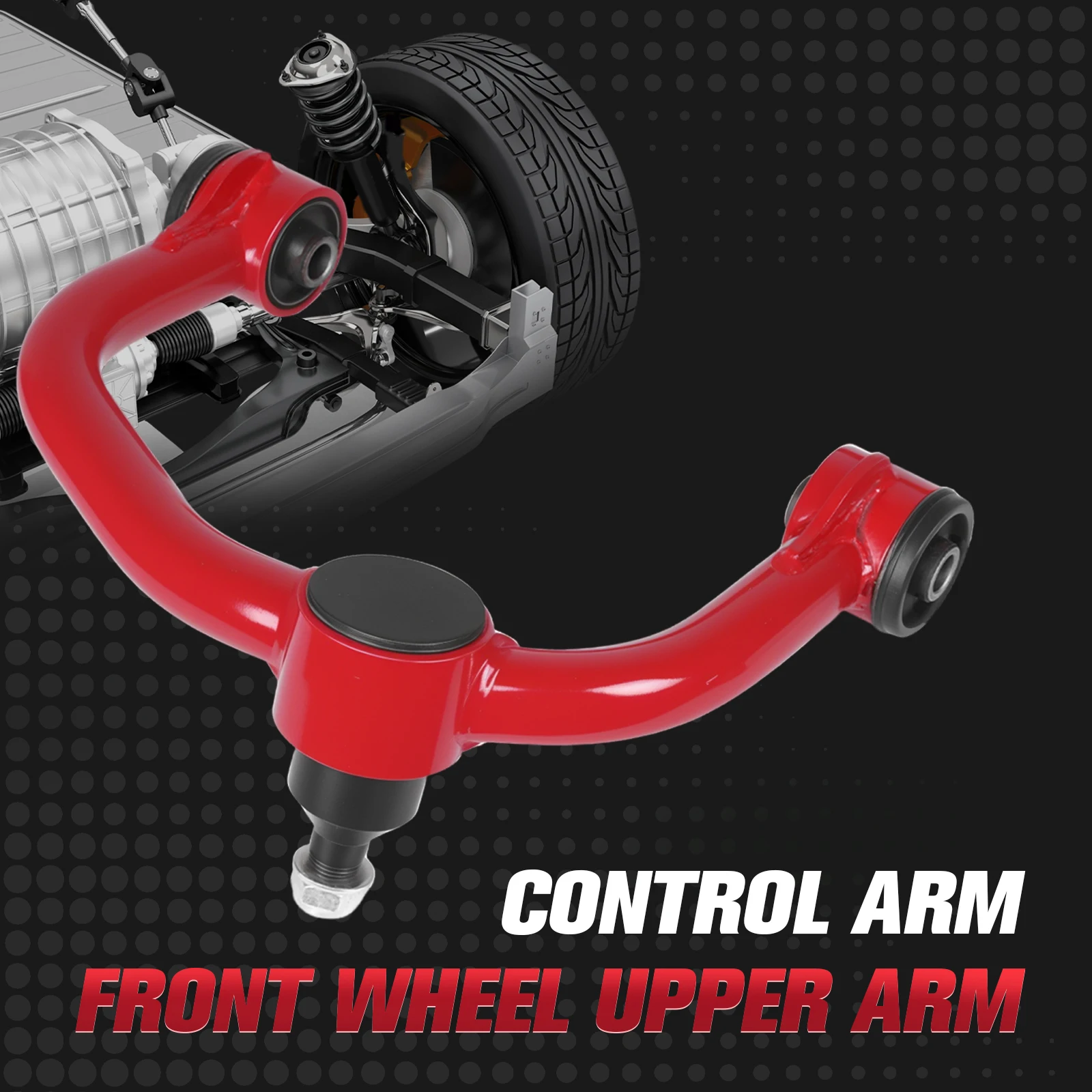 2 Stück vordere obere Querlenker-Aufhängungssätze, röhrenförmige schwarze Arme für Automobil-Chassis, Aluminium, geeignet für Ford F-150 11–16