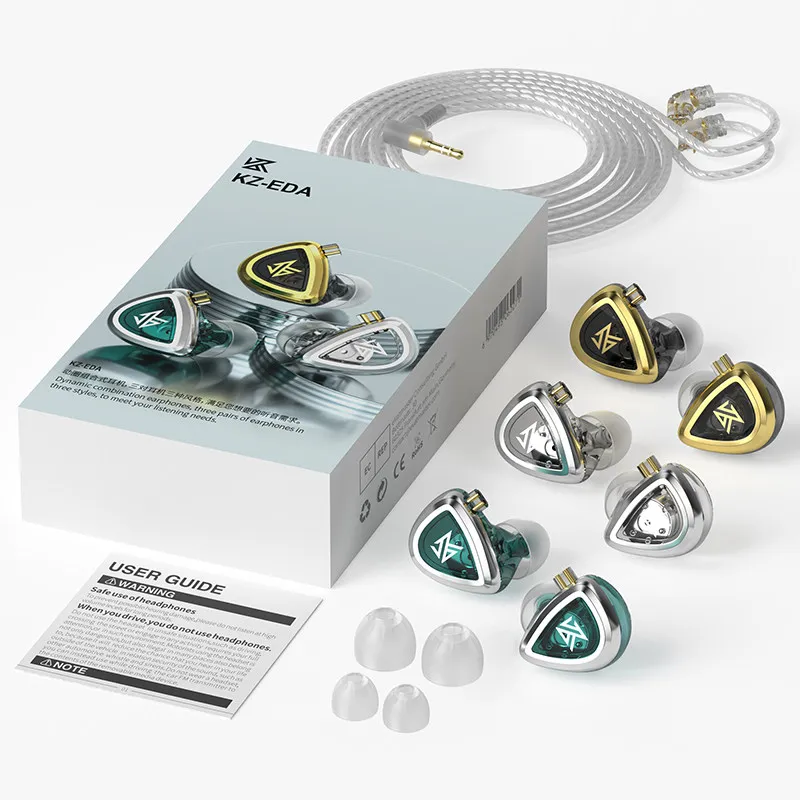 KZ EDA Wired In Ear Earphones HIFI Dynamic Driver High Sound Quality Headset For Music Gaming Phone