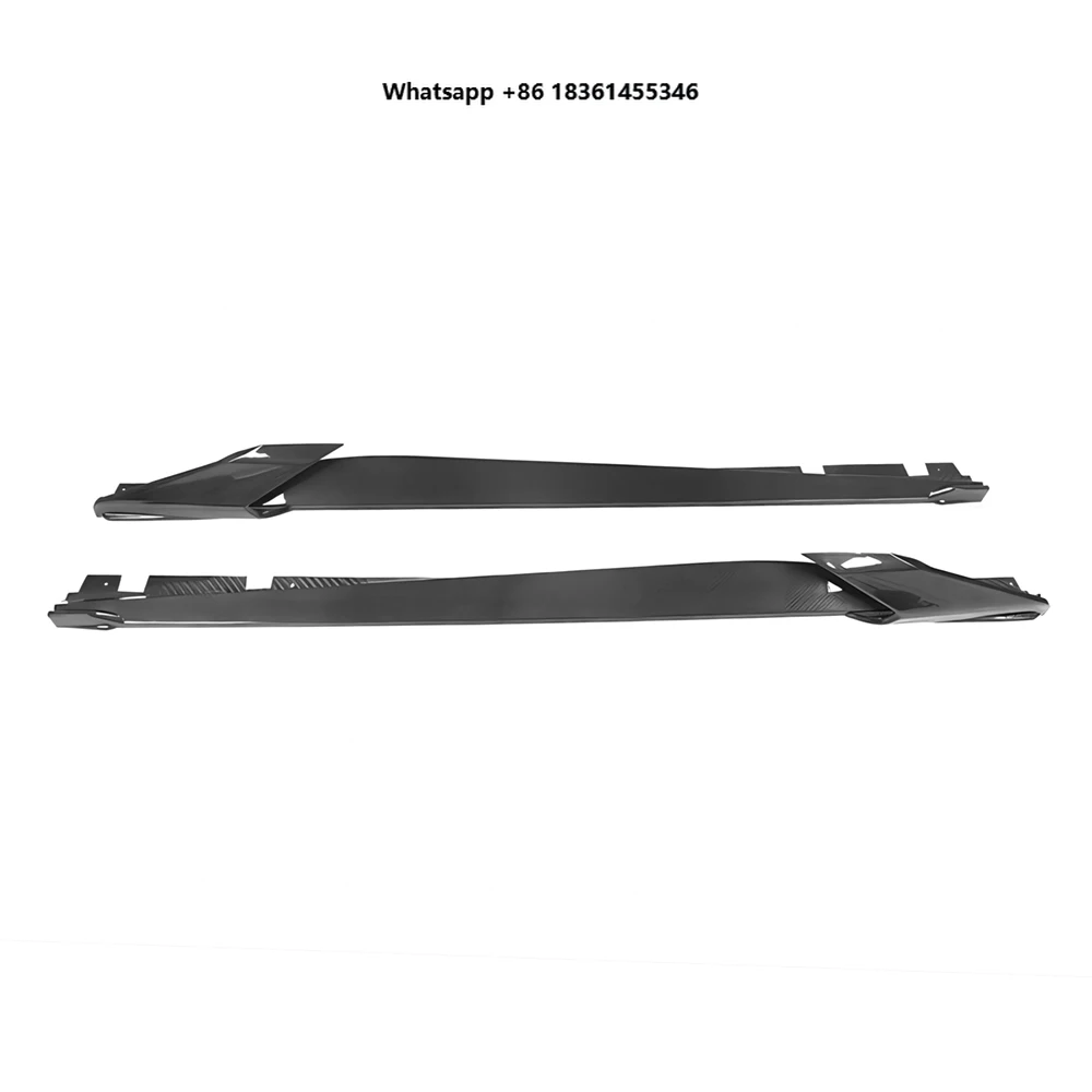 For  488 GTB Coupe 15-18 VS Style Dry Carbon Fiber Side Skirts Extension